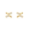 Ania Haie All Jmj & Branded Fashion Jewellery | Gold Cross CZ Stud Earrings