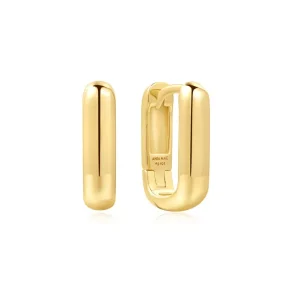 Ania Haie All Jmj & Branded Fashion Jewellery | Gold Dome Oval Huggies