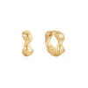 Ania Haie All Jmj & Branded Fashion Jewellery | Gold Plate Chunky Twisted Wave Hoop's
