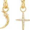 Ania Haie All Jmj & Branded Fashion Jewellery | Gold Plate Cosmic Charm Huggie Hoop Earrings