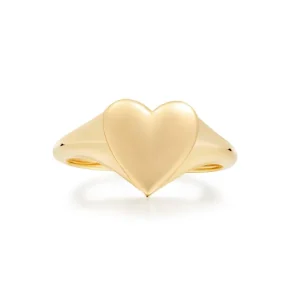 Ania Haie All Jmj & Branded Fashion Jewellery | Gold Plate Love Signet Ring - Size 54