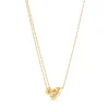 Ania Haie All Jmj & Branded Fashion Jewellery | Gold Plate Mini Twisted Wave Pendant Necklace