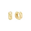 Ania Haie All Jmj & Branded Fashion Jewellery | Gold Plated Bold Texture Small Huggie Hoop Earrings