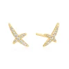 Ania Haie All Jmj & Branded Fashion Jewellery | Gold Plated Kiss CZ Pavé Stud Earrings