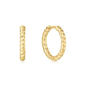Ania Haie All Jmj & Branded Fashion Jewellery | Gold Plated Medium Huggie Hoop Earrings