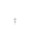 Ania Haie All Jmj & Branded Fashion Jewellery | Rhodium Plate Double Sparkle CZ Single Cartilage Stud