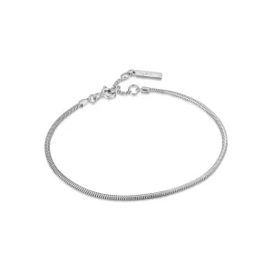 Ania Haie All Jmj & Branded Fashion Jewellery | Rhodium Plate Silver Rounded Snake Bracelet