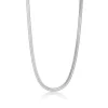 Ania Haie All Jmj & Branded Fashion Jewellery | Rhodium Plated Silver 6mm Flat Snake Link Necklace
