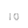 Ania Haie All Jmj & Branded Fashion Jewellery | Rhodium Plated Silver Smooth Twist Hoop's