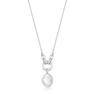 Ania Haie All Jmj & Branded Fashion Jewellery | Rhodium Plated Silver Pearl Sparkle Necklace