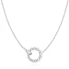 Ania Haie All Jmj & Branded Fashion Jewellery | Rhodium Plated Silver CZ Pavé Circle Necklace