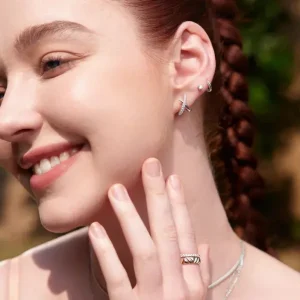 Ania Haie All Jmj & Branded Fashion Jewellery | Rhodium Plated Silver CZ Pear Studs