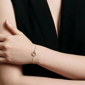 Ania Haie All Jmj & Branded Fashion Jewellery | Rhodium Plated Silver CZ Pavé Circle Bracelet