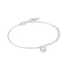 Ania Haie All Jmj & Branded Fashion Jewellery | Rhoduim Plated Silver Pearl Chunky Bracelet