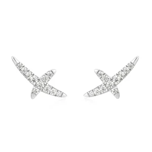 Ania Haie All Jmj & Branded Fashion Jewellery | Silver Kiss CZ Pavé Stud Earrings