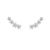 Ania Haie All Jmj & Branded Fashion Jewellery | Silver Round CZ Sparkle Climber Studs