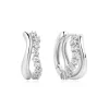 Ania Haie All Jmj & Branded Fashion Jewellery | Silver Sparkle Double Huggie Hoops
