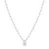 Ania Haie All Jmj & Branded Fashion Jewellery | Sterling Silver Chunky Padlock CZ Necklace