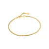 Ania Haie All Jmj & Branded Fashion Jewellery | Yellow Gold Plated Rounded Snake Bracelet