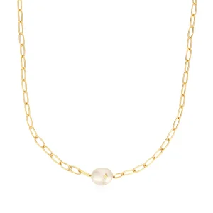 Ania Haie All Jmj & Branded Fashion Jewellery | Yellow Gold Plate Sparkle Chunky Pearl Necklace