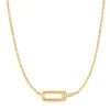 Ania Haie All Jmj & Branded Fashion Jewellery | Yellow Gold Plate Glam Interlocked Pendant CZ Necklace