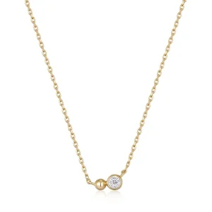 Ania Haie All Jmj & Branded Fashion Jewellery | Yellow Gold Plate & CZ Orb Necklace