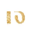 Ania Haie All Jmj & Branded Fashion Jewellery | Yellow Gold Plate Rope Chunky Hoop's