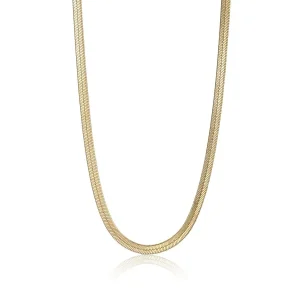 Ania Haie All Jmj & Branded Fashion Jewellery | Yellow Gold Plate Flat Snake Link Necklace