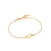 Ania Haie All Jmj & Branded Fashion Jewellery | Yellow Gold Plated Glam Interlocked CZ Bracelet