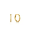 Ania Haie All Jmj & Branded Fashion Jewellery | Yellow Gold Plate Smooth Mini Huggie Hoop's
