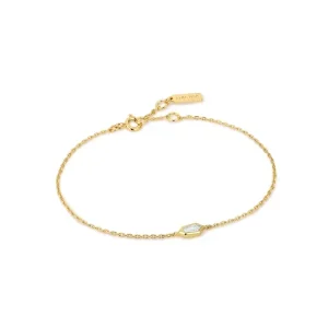 Ania Haie All Jmj & Branded Fashion Jewellery | Yellow Gold Plated Sparkle Emblem Bracelet