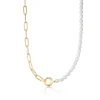 Ania Haie All Jmj & Branded Fashion Jewellery | Yellow Gold Plate Chunky Link & Pearl Necklace
