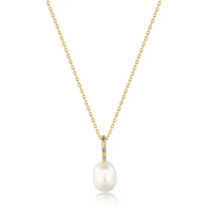 Ania Haie All Jmj & Branded Fashion Jewellery | Jmj Gemstone Jewellery | Yellow Gold Plate Mixed Gems & Pearl Drop Necklace
