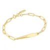 Ania Haie All Jmj & Branded Fashion Jewellery | Yellow Gold Plate Geometric CZ Link Spike Bracelet