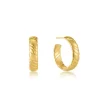 Ania Haie All Jmj & Branded Fashion Jewellery | Yellow Gold Plate Smooth Twist Hoop Stud Earring's