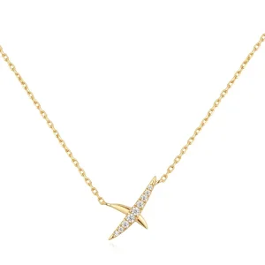 Ania Haie All Jmj & Branded Fashion Jewellery | Yellow Gold Plate CZ Kiss Pavé Necklace