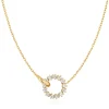Ania Haie All Jmj & Branded Fashion Jewellery | Yellow Gold Plate CZ Pavé Circle Necklace