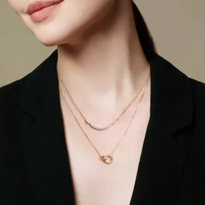 Ania Haie All Jmj & Branded Fashion Jewellery | Yellow Gold Plate CZ Pavé Arc Necklace