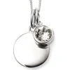 Jack Murphy Jewellers Jmj Birthstone Jewellery | Jmj Sterling Silver Jewellery | April Sterling Silver Crystal Birthstone Personalising Necklace