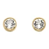 Jack Murphy Jewellers Jmj Birthstone Jewellery | April Yellow Gold Plated Crystal Birthstone Earrings
