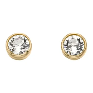 Jack Murphy Jewellers Jmj Birthstone Jewellery | April Yellow Gold Plated Crystal Birthstone Earrings