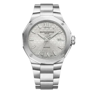 Baume & Mercier Mens Baume Et Mercier Watches | Auto 42mm Riviera Dodecagonal Date Window Stainless Steel Watch