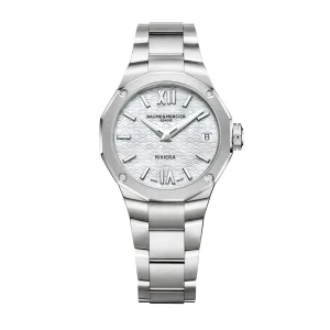 Baume & Mercier Ladies Baume Et Mercier Watches | Quartz 33mm Riviera Dodecagonal Date Window Stainless Steel Watch