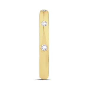 Jack Murphy Jewellers Yellow Gold Wedding Rings | Yellow Gold Wedding & Eternity Rings | Brilliant Round Cut Rub Over Diamond, 18ct Yellow Gold 2.85mm Band, 0.10ct