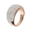 Bronzallure MILANO All Jmj & Branded Fashion Jewellery | Bronzallure Pavé Seven Row CZ Rose Gold Plated Ring