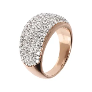 Bronzallure MILANO All Jmj & Branded Fashion Jewellery | Bronzallure Pavé Seven Row CZ Rose Gold Plated Ring