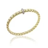 Chimento Jmj Diamond Set Jewellery | Jmj Gold Jewellery | 18ct Yellow Gold Stretch Spring & Diamond Bracelet, 0.19ct