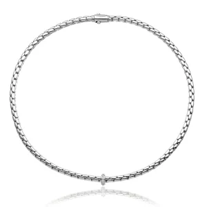 Chimento Jmj Gold Jewellery | Stretch 18ct White Gold & Diamond Necklace