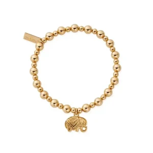 ChloBo All Jmj & Branded Fashion Jewellery | Gold Plate Mini Ball Elephant Charm Bracelet