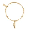 ChloBo All Jmj & Branded Fashion Jewellery | Gold Plated Mini Noodle Filigree Feather Bracelet